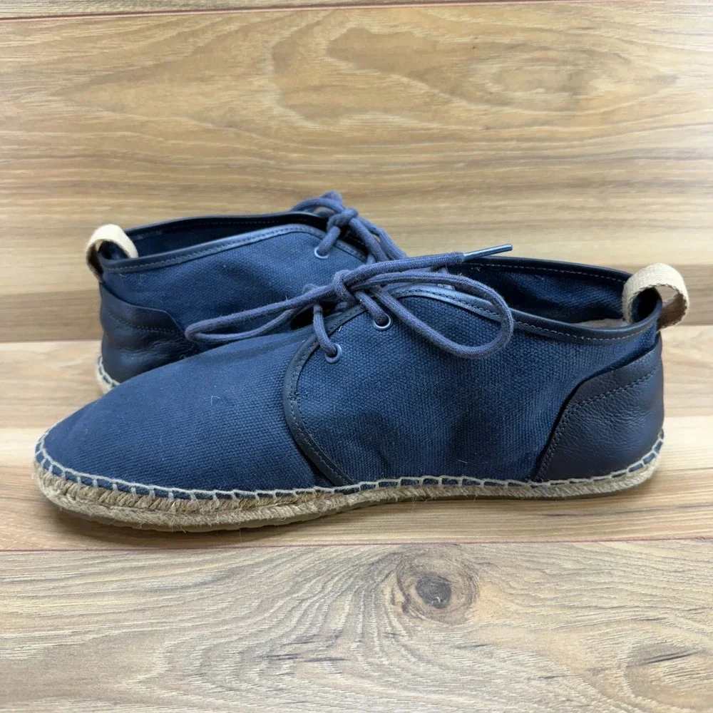 UGG Neumel Chukka Espadrille Mens 11 Navy Blue Canvas Boots